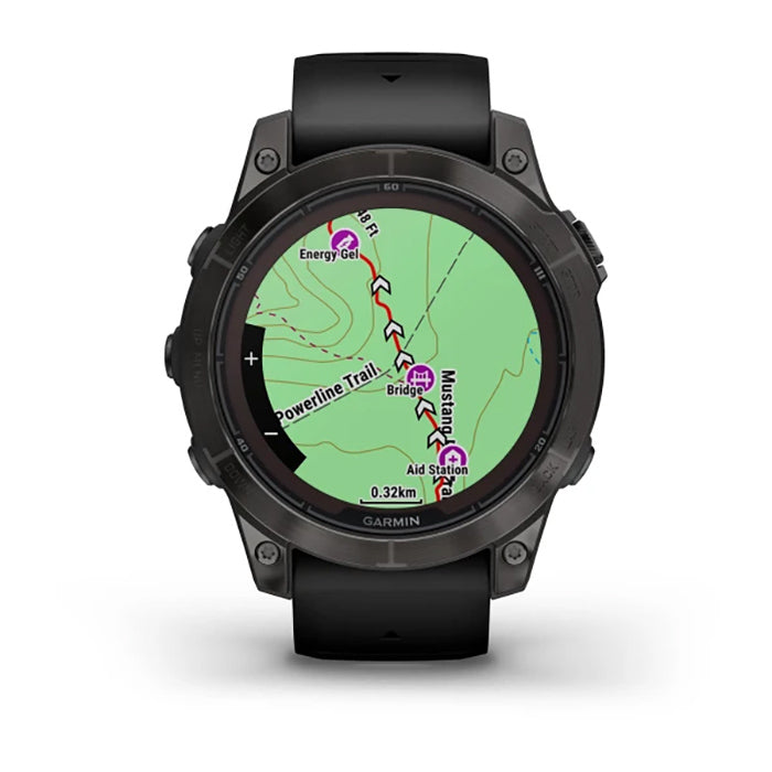 Garmin Fenix 7 Prosapphire Solar Edition Carbon Gray DLC Titanium Black Full Display Watch - 010-02777-11