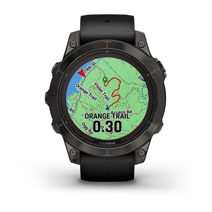 Garmin Fenix 7 Prosapphire Solar Edition Carbon Gray DLC Titanium Black Full Display Watch - 010-02777-11