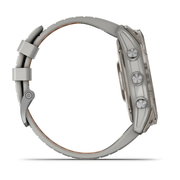 Garmin Fenix 7X Prosapphire Solar Edition Titanium Fog Gray/Ember Orange Full Display Watch - 010-02778-15
