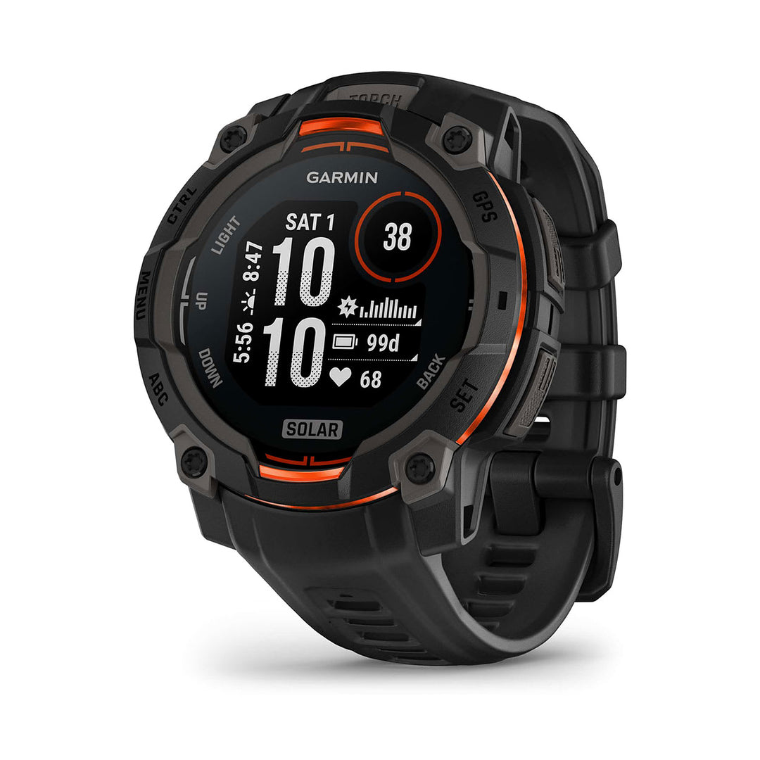 Garmin Instinct 3 45mm Solar Rugged GPS Smartwatch, Black