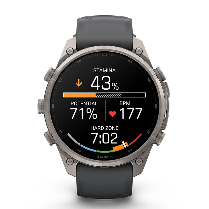 GARMIN FENIX 9 PRO 47MM AMOLED TITANIUM WITH PEBBLE GREY SILICONE BAND