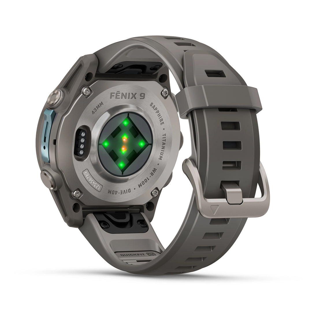 GARMIN FENIX 9 47MM TITANIUM WITH PEBBLE GREY SILICONE BAND