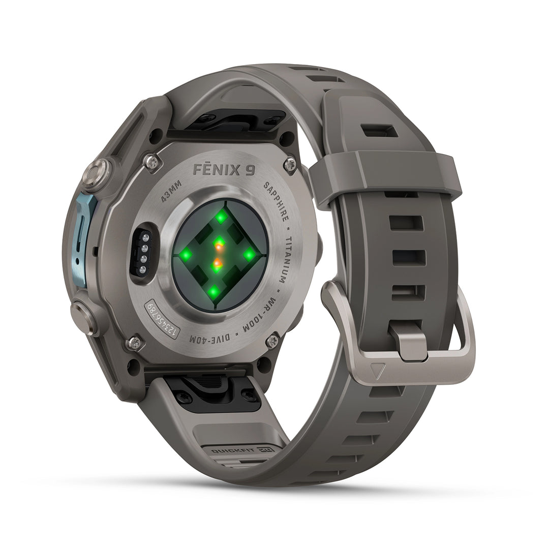 GARMIN FENIX 9 51MM AMOLED TITANIUM WITH PEBBLE GREY SILICONE BAND