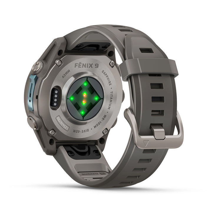 GARMIN FENIX 9 51MM AMOLED TITANIUM WITH PEBBLE GREY SILICONE BAND