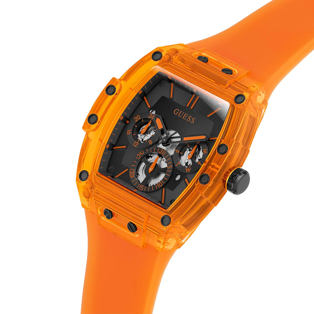 Guess Men's Watch Orange Tone Case Quartz