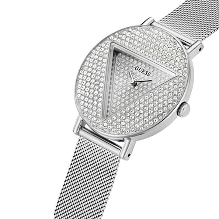 Guess Women's Watch Silver Tone Case Quartz
