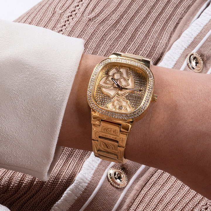 Guess Women's Watch Gold Tone Case Quartz