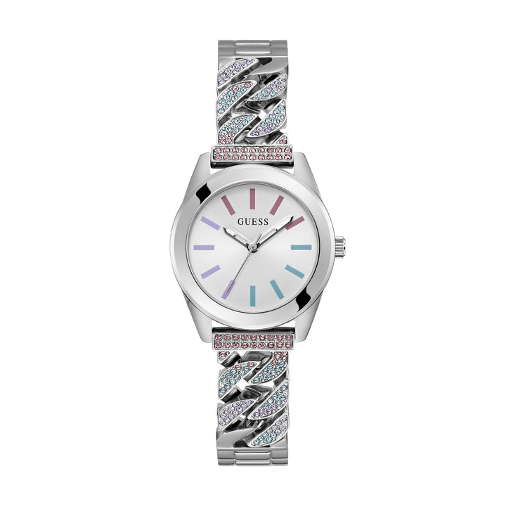 Guess Women's Watch Silver Tone Case Quartz