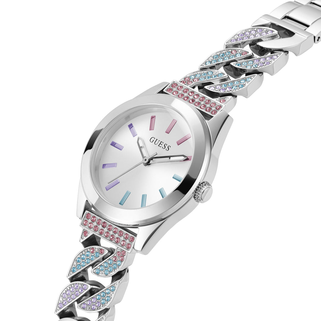 Guess Women's Watch Silver Tone Case Quartz