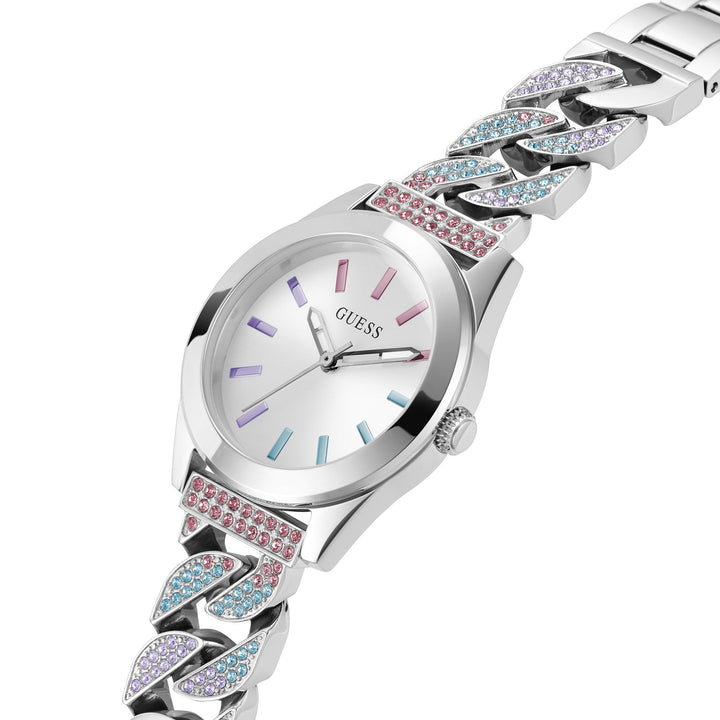 Guess Women's Watch Silver Tone Case Quartz