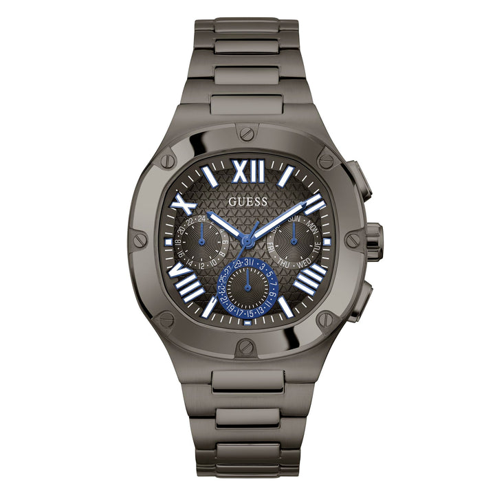 Guess Men's Watch Gunmetal Tone Case Quartz