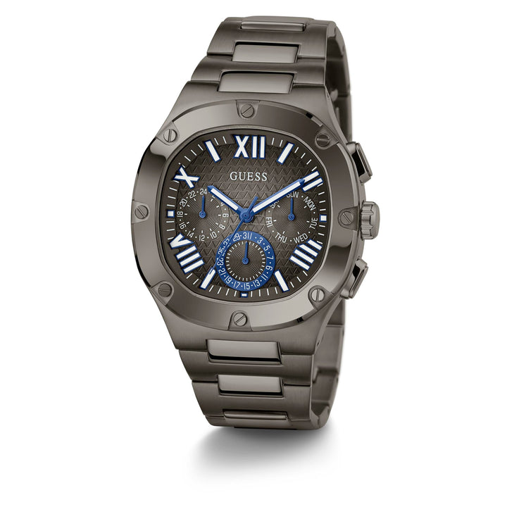 Guess Men's Watch Gunmetal Tone Case Quartz