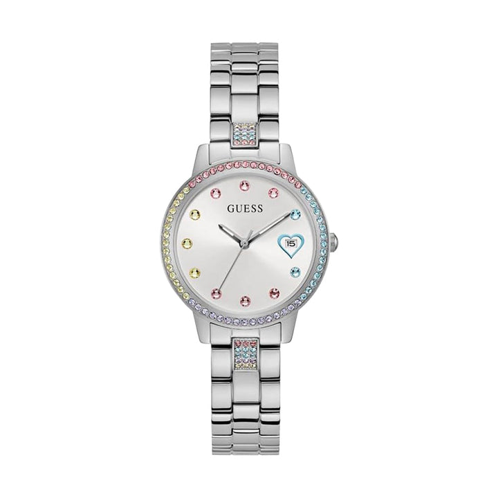 Guess Women's Watch Silver Tone Case Quartz