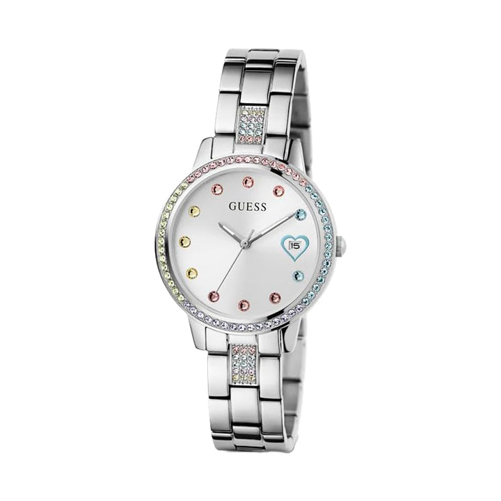 Guess Women's Watch Silver Tone Case Quartz