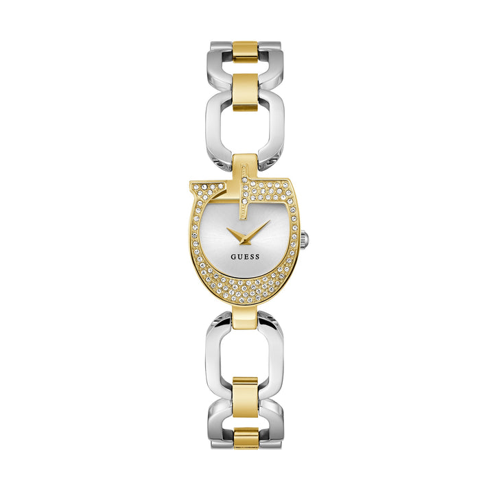 Guess Women's Watch Gold Tone Case Silver Dial Quartz