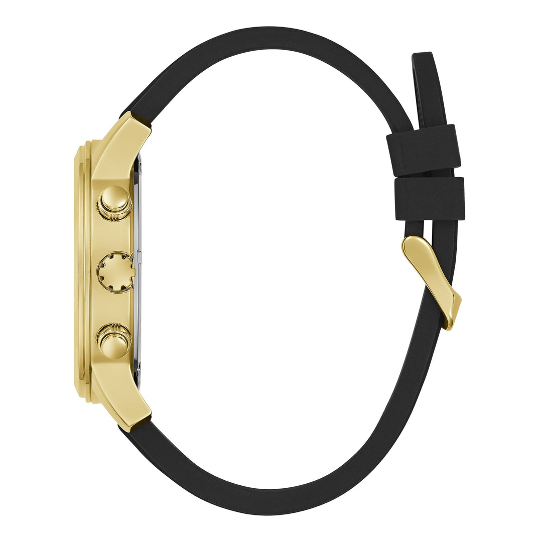 Guess Men's Watch Green Dial Gold Tone Case Quartz