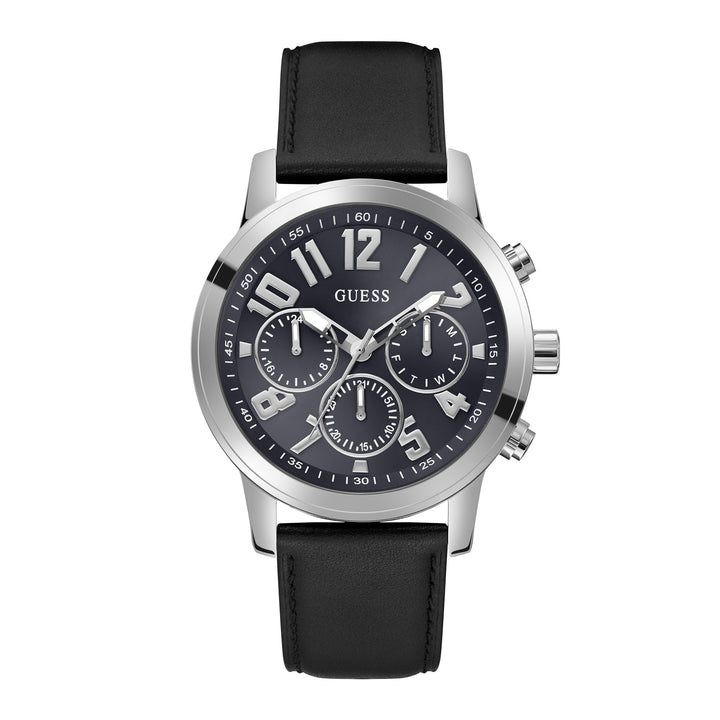 Guess Men's Watch Navy Dial Silver Tone Case Quartz