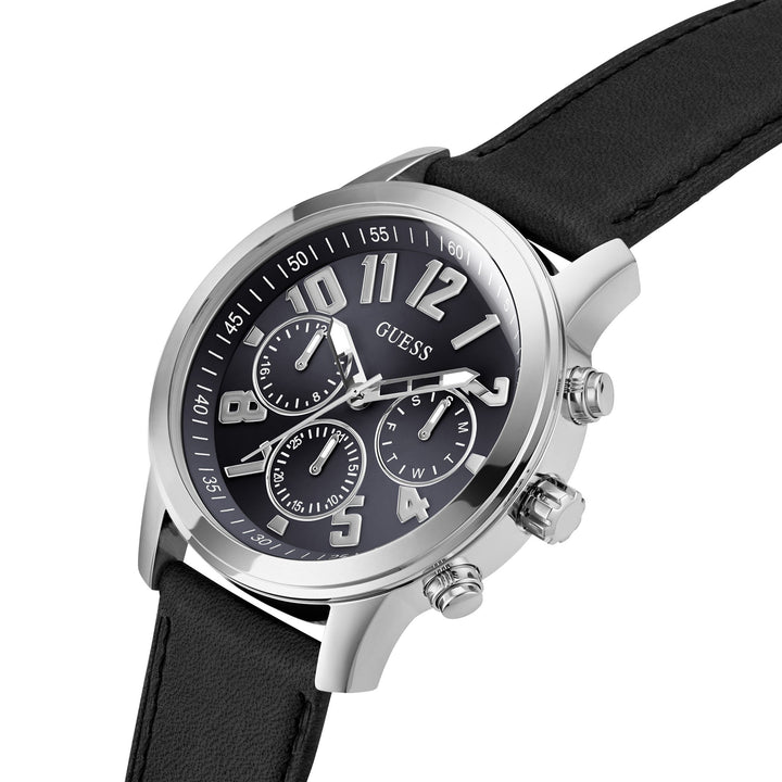 Guess Men's Watch Navy Dial Silver Tone Case Quartz