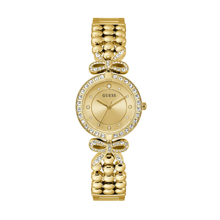 Guess Women's Watch Gold Tone Case Champagne Dial Quartz