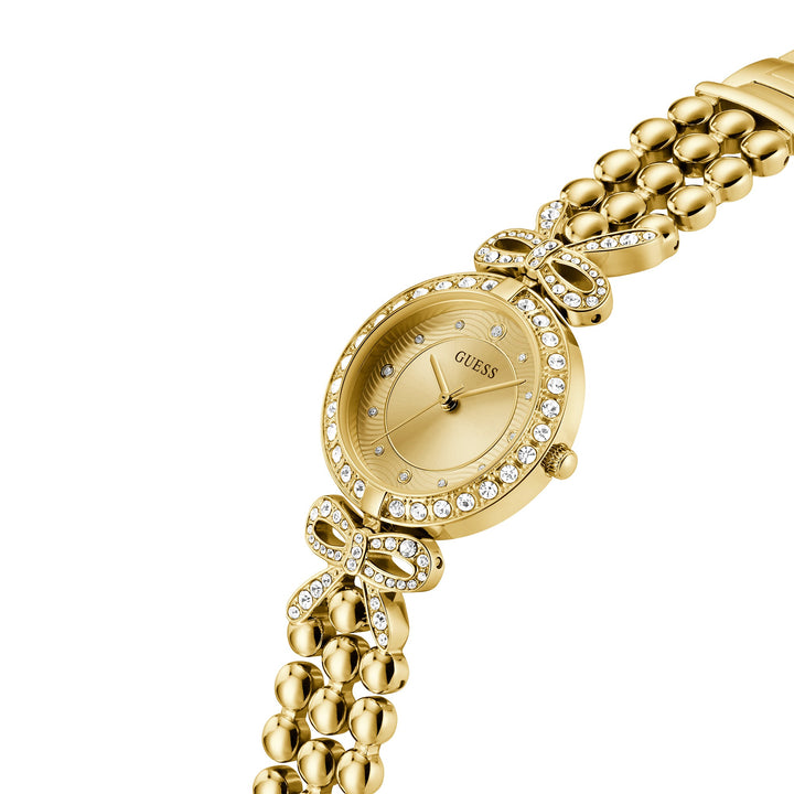 Guess Women's Watch Gold Tone Case Champagne Dial Quartz