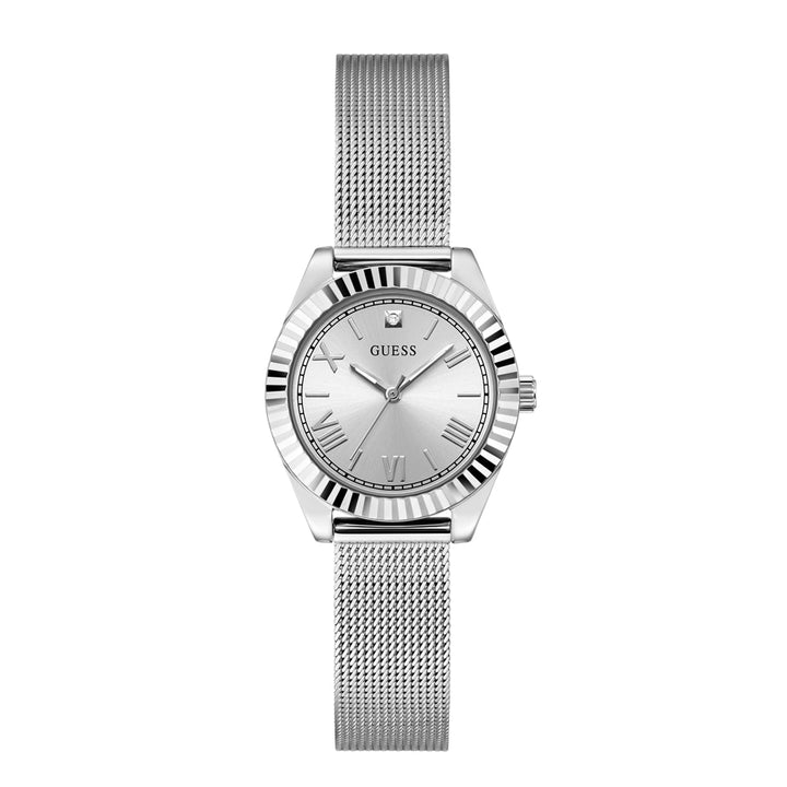 Guess Women's Watch Silver Tone Case Silver Dial Quartz