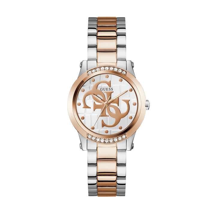 Guess Women's Watch 2-Tone Case White Dial Quartz