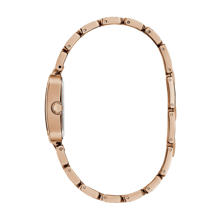 Guess Women's Watch Rose Gold Tone Case Silver Dial Quartz
