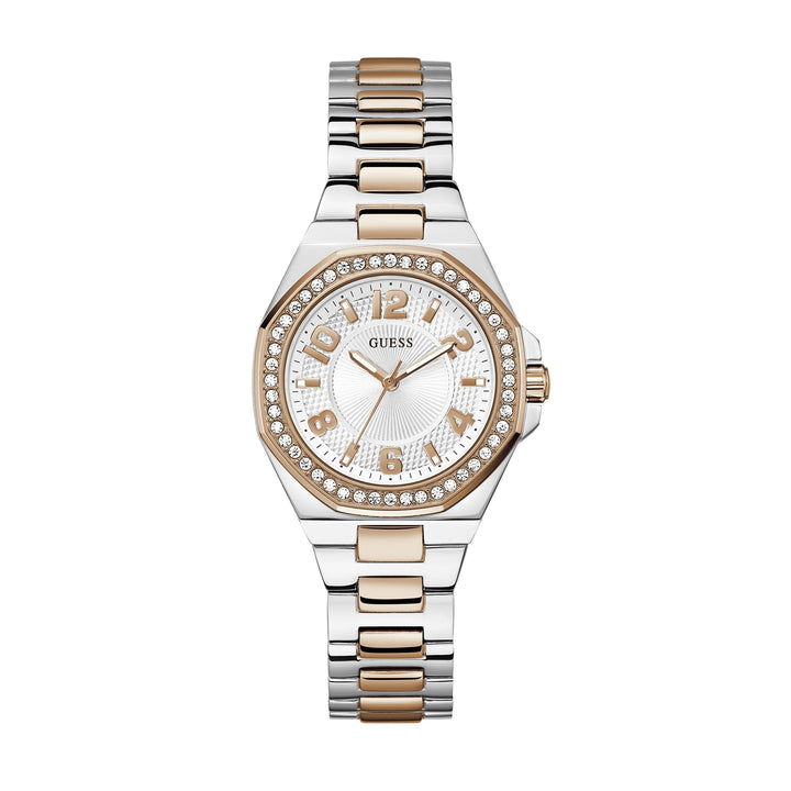 Guess Women's Watch 2-Tone Case White Dial Quartz