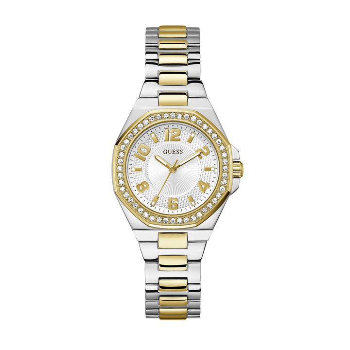 Guess Women's Watch 2-Tone Case White Dial Quartz