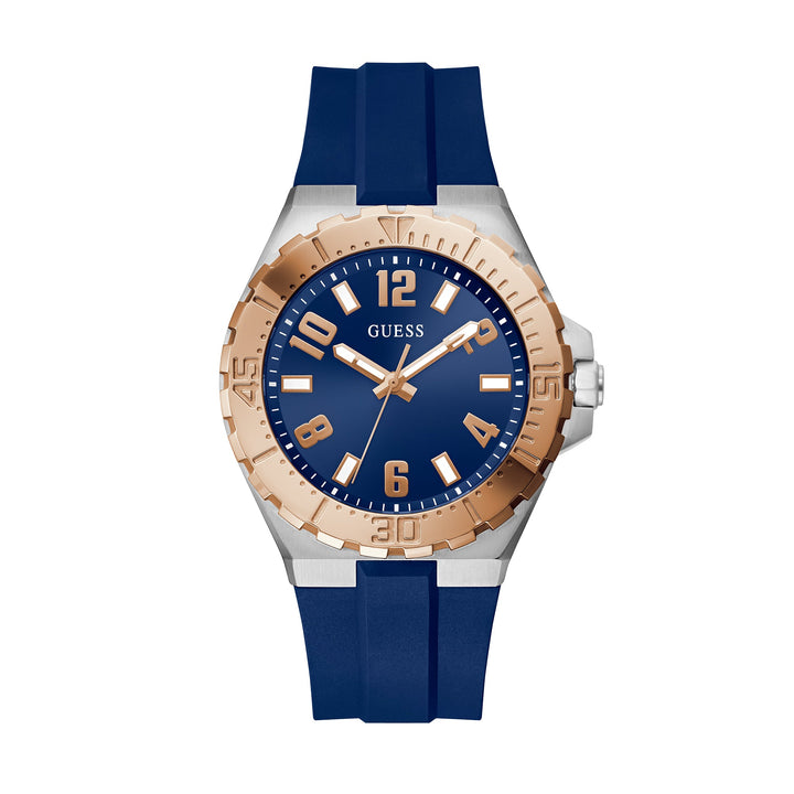 Guess Men's Watch 2-Tone Case Blue Dial Quartz