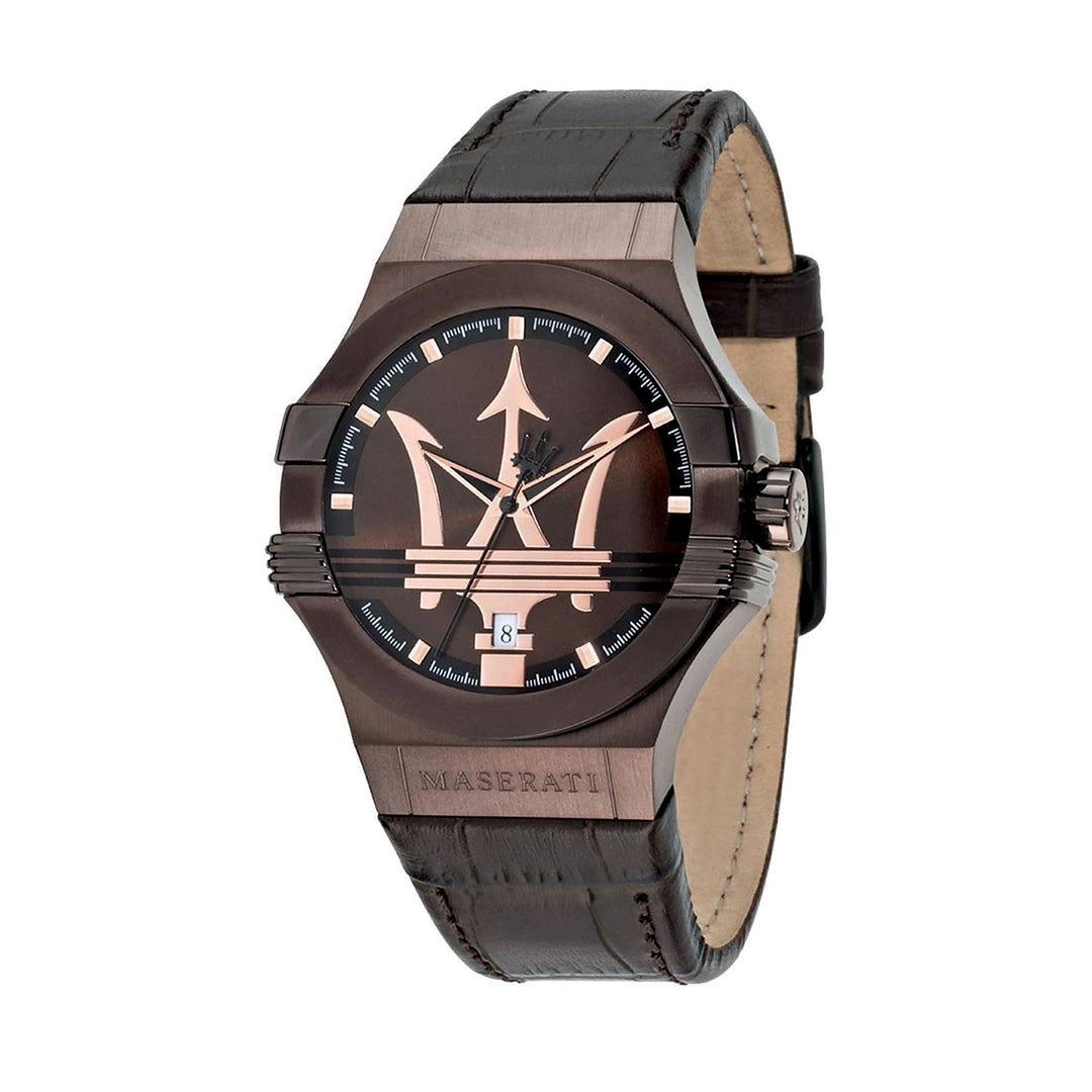 Maserati Potenza Brown Dial Brown Leather Men&
