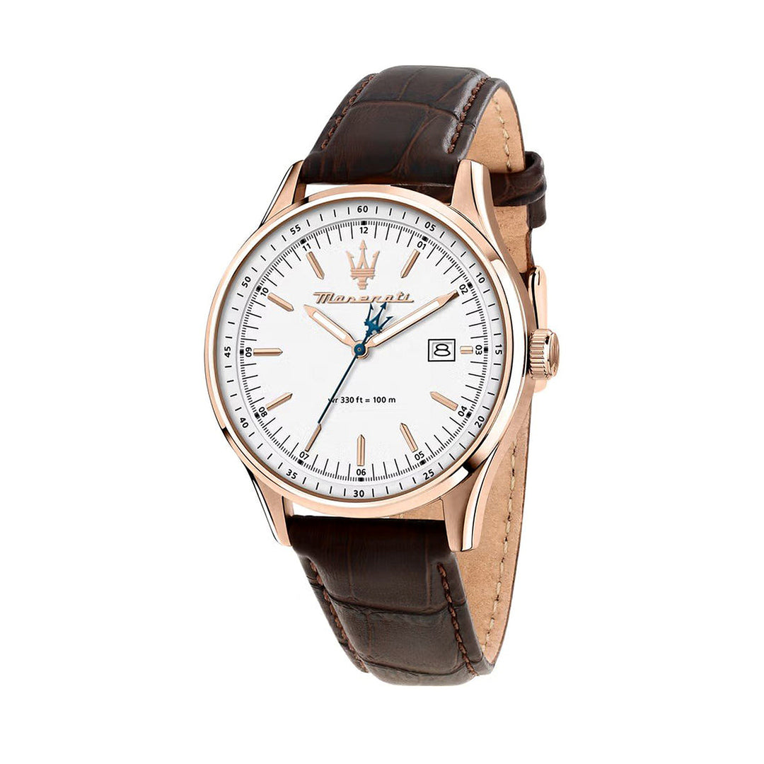 Maserati Sorpasso 42 mm Quartz White/Silver Dial Men&