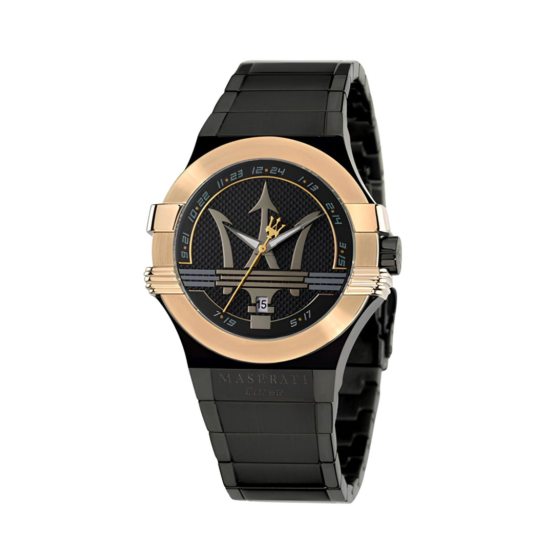 Maserati Potenza Black Dial Grey Mesh Men&