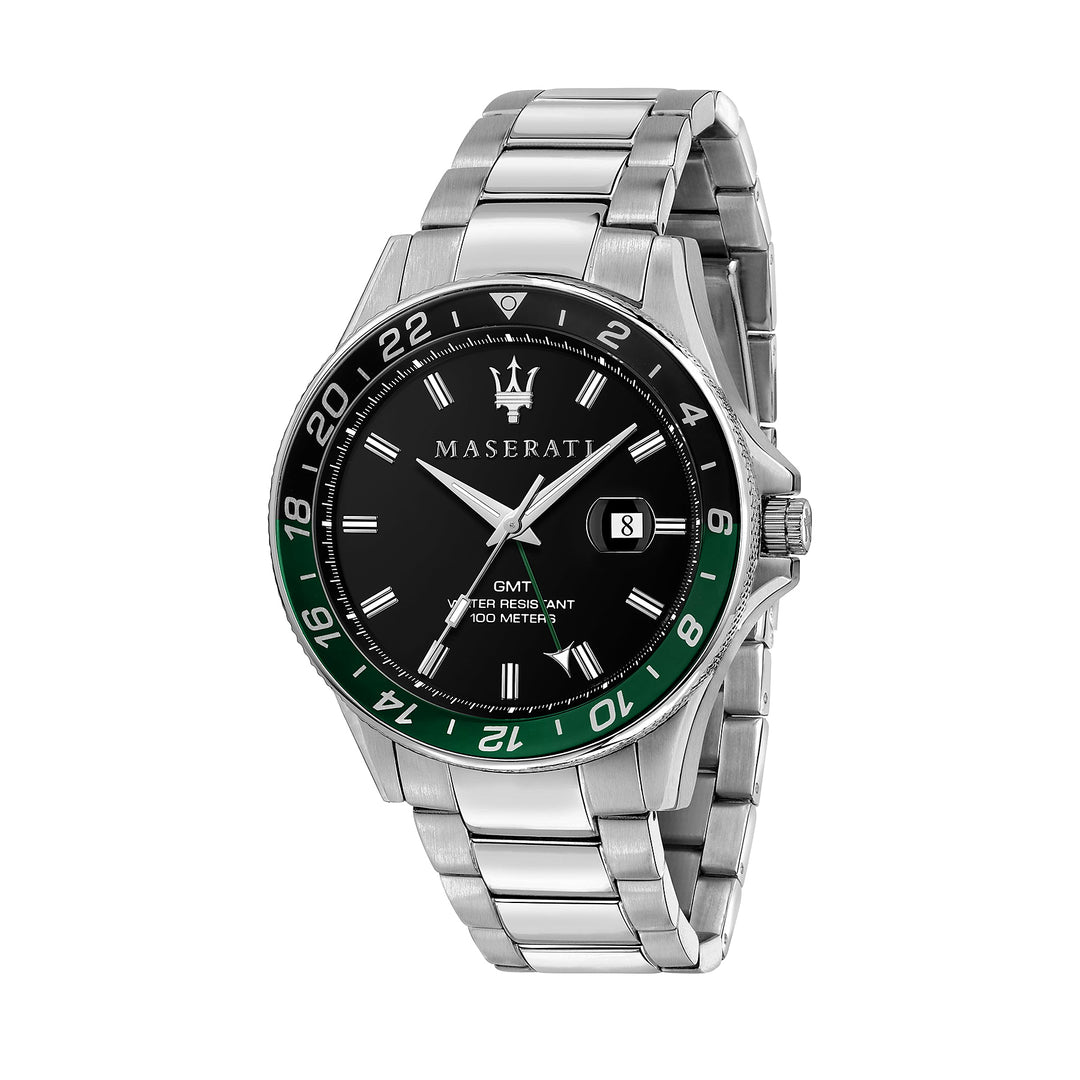 Maserati Sfida GMT Black Dial Silver Men&