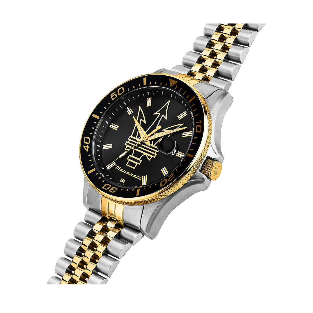 Maserati Sfida Sport Black Dial Two-Tone Men&