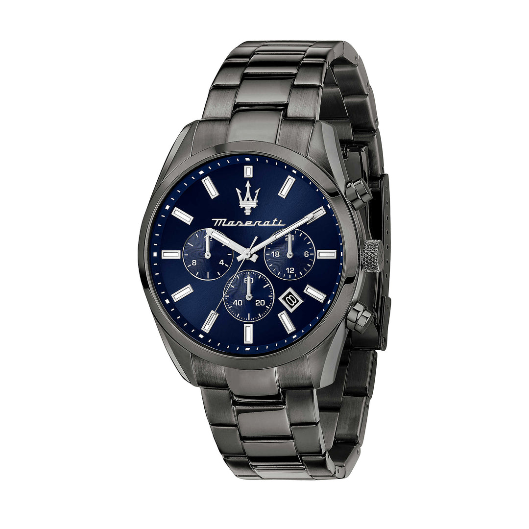 Maserati Attrazione GMT Multifunction Blue Dial Black Men&