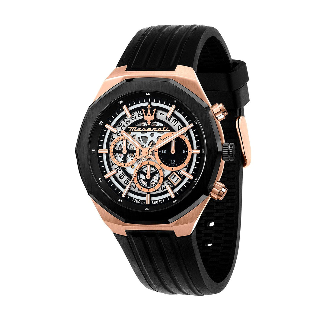 Maserati Stile 45 mm Chronograph Black/Silver Dial Men&