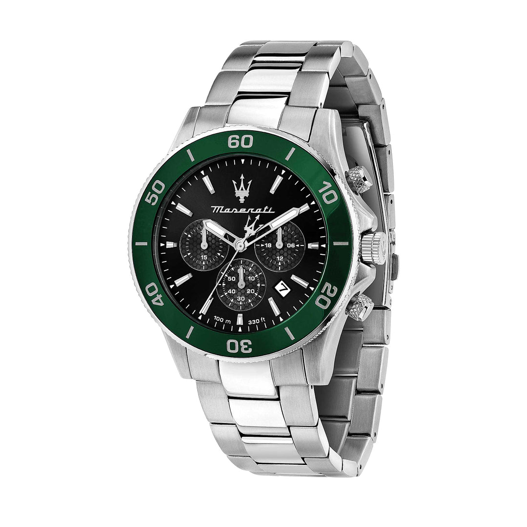 Maserati Competizione Chronograph Black Dial Silver Men&