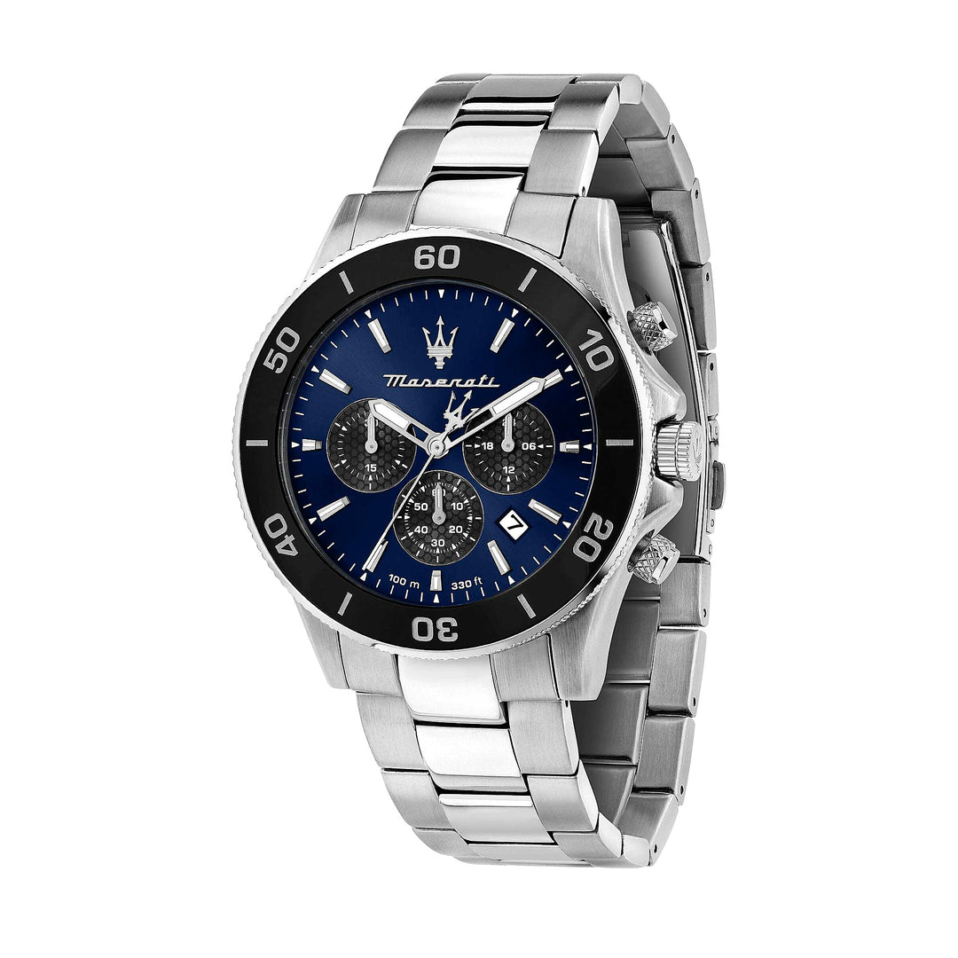 Maserati Competizione Chronograph Blue Dial Silver Men&