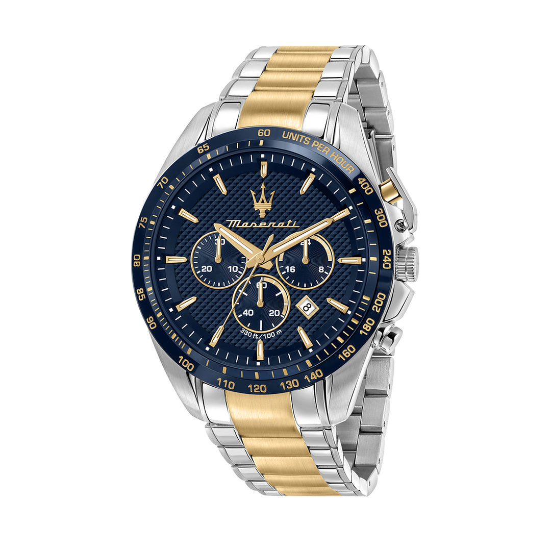 Maserati Traguardo Limited Edition Chronograph Blue Dial Two-Tone Men&