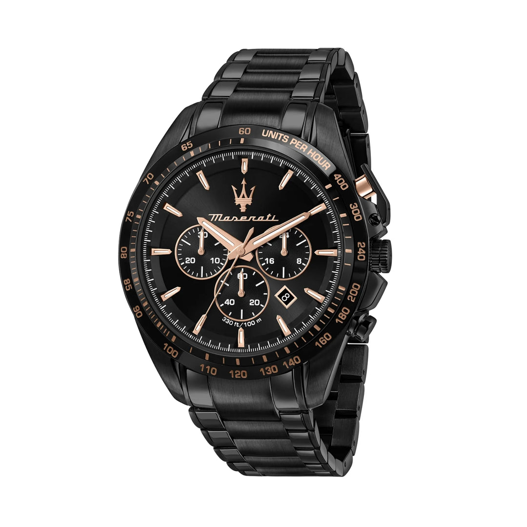 Maserati Traguardo Chronograph Black Dial Black Men&