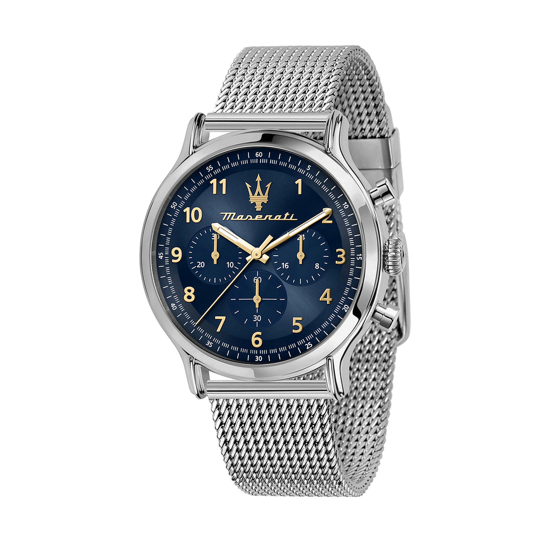 Maserati Epoca Limited Edition Chronograph Blue Dial Silver Mesh Men&