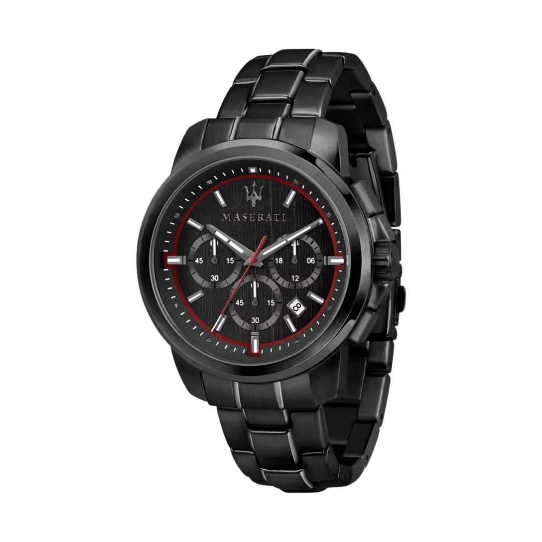 Maserati Successo Chronograph Black Dial Black Men&