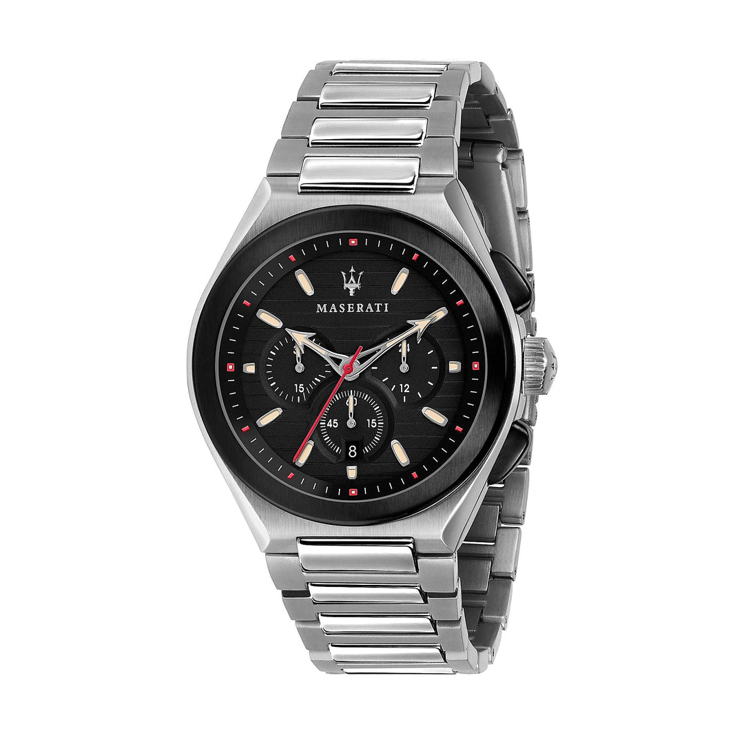 Maserati Triconic Chronograph Black Dial Silver Men&