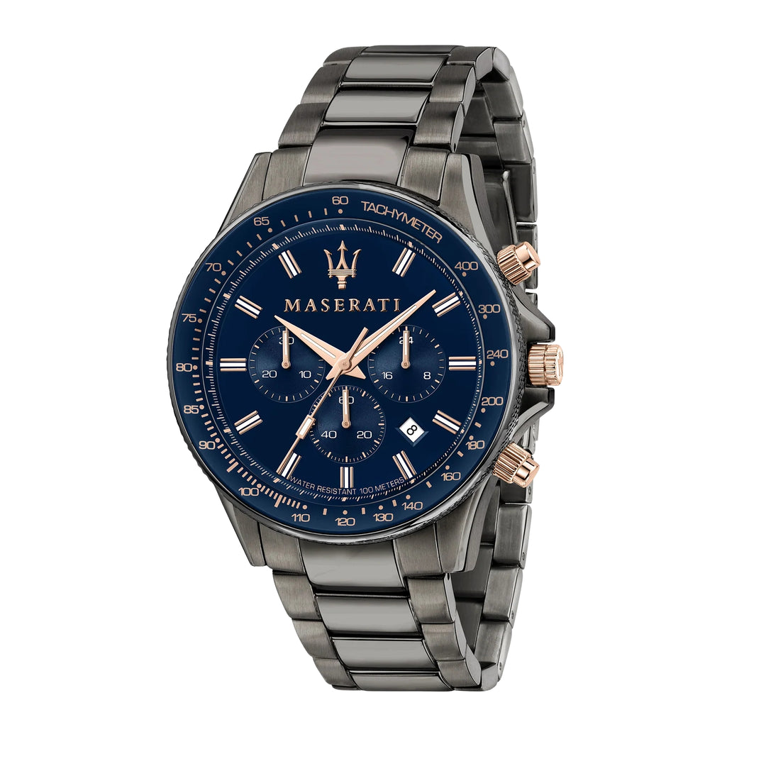 Maserati Sfida Chronograph Blue Dial Gunmetal Men&