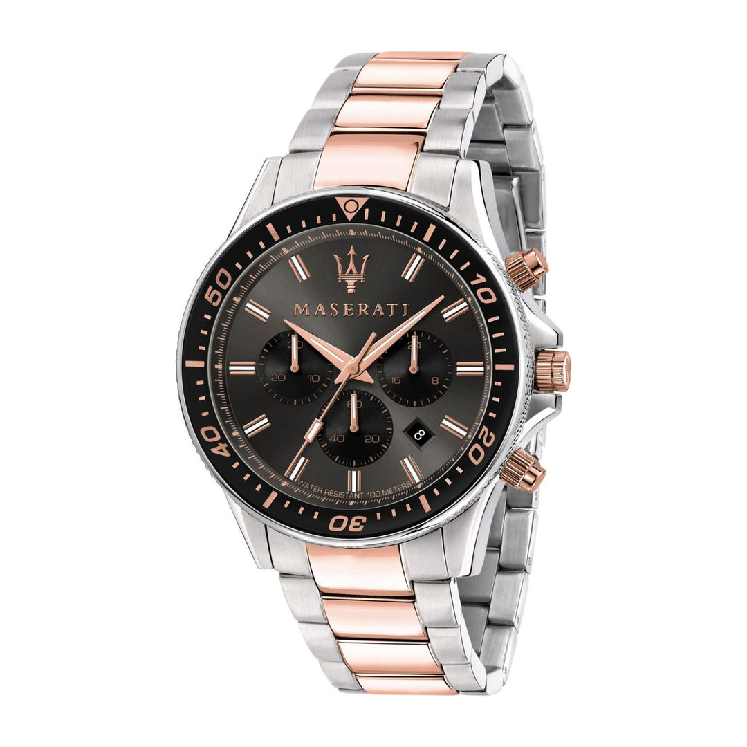 Maserati Sfida Chronograph Black Dial Two-Tone Men&
