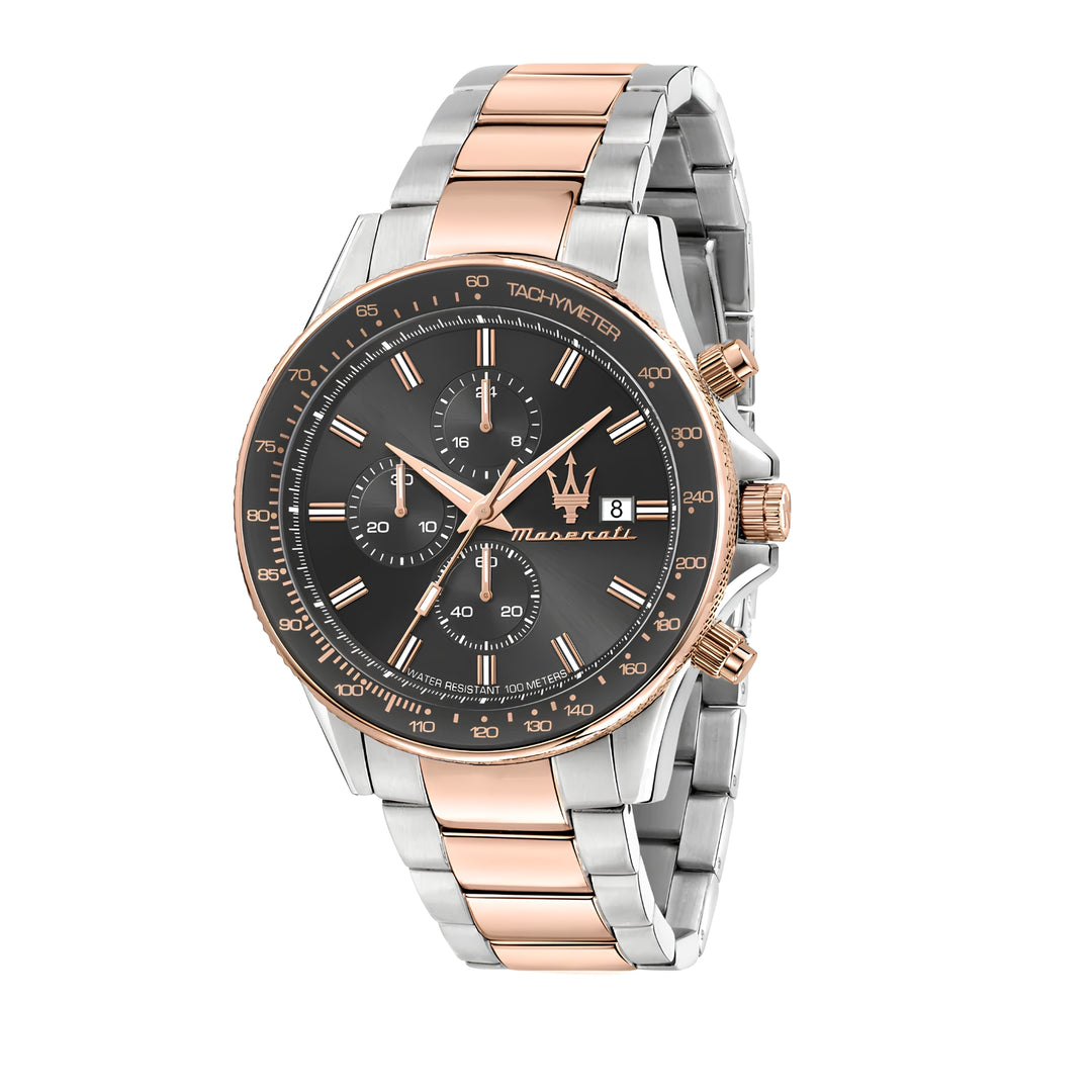 Maserati Sfida Chronograph Brown Dial Two-Tone Rose Men&