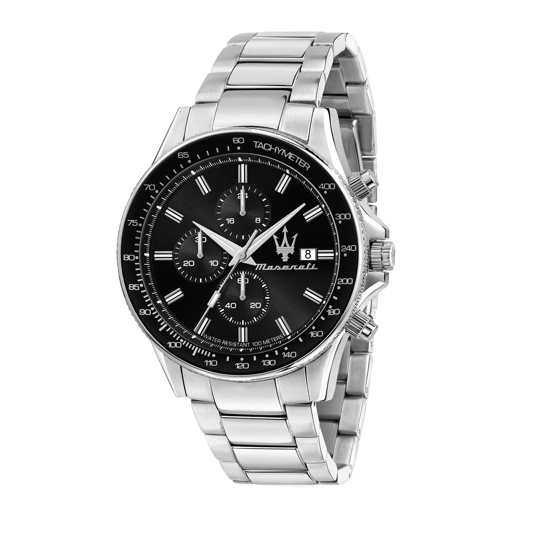 Maserati Sfida Chronograph Black Dial Silver Men&