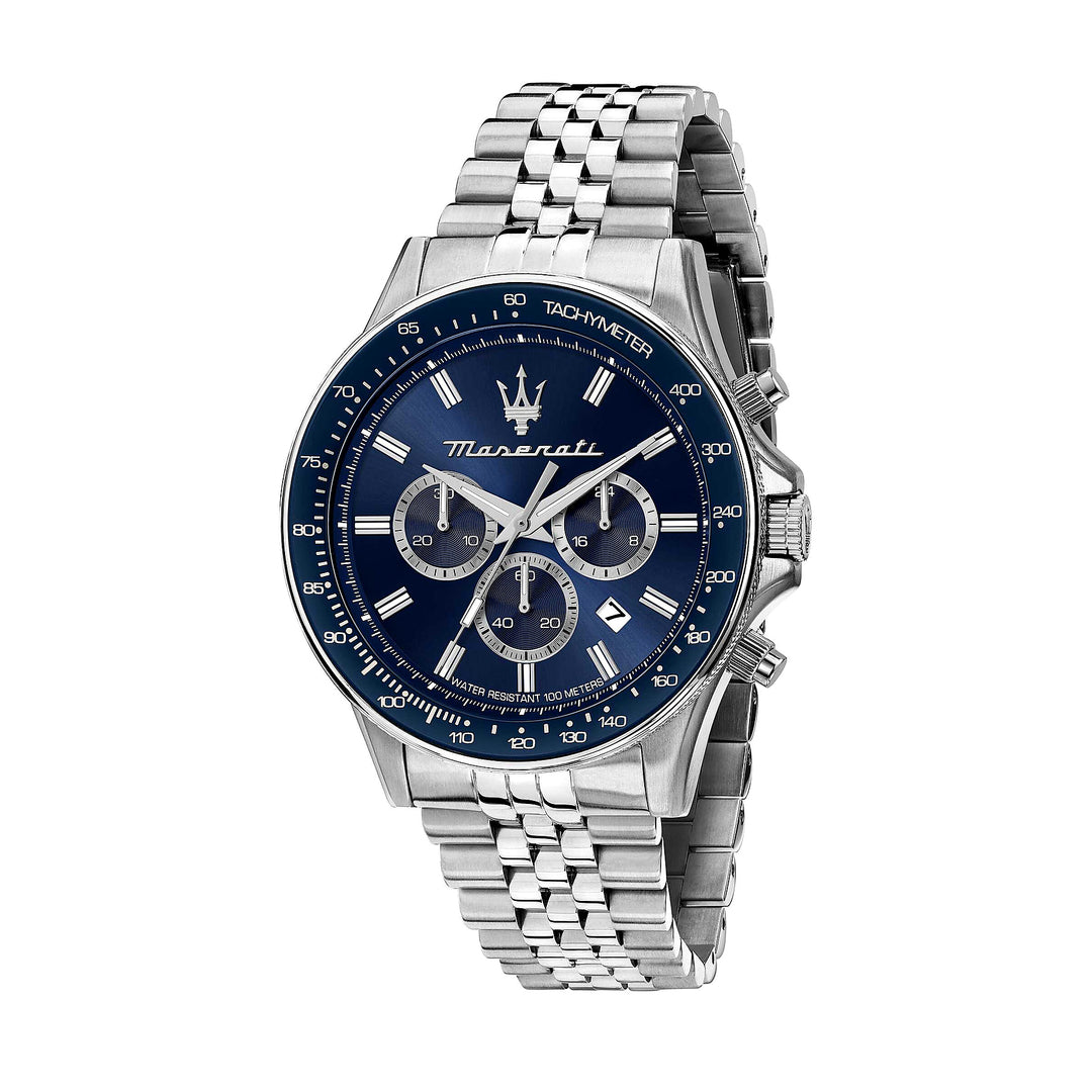 Maserati Sfida Sport Chronograph Blue Dial Silver Men&