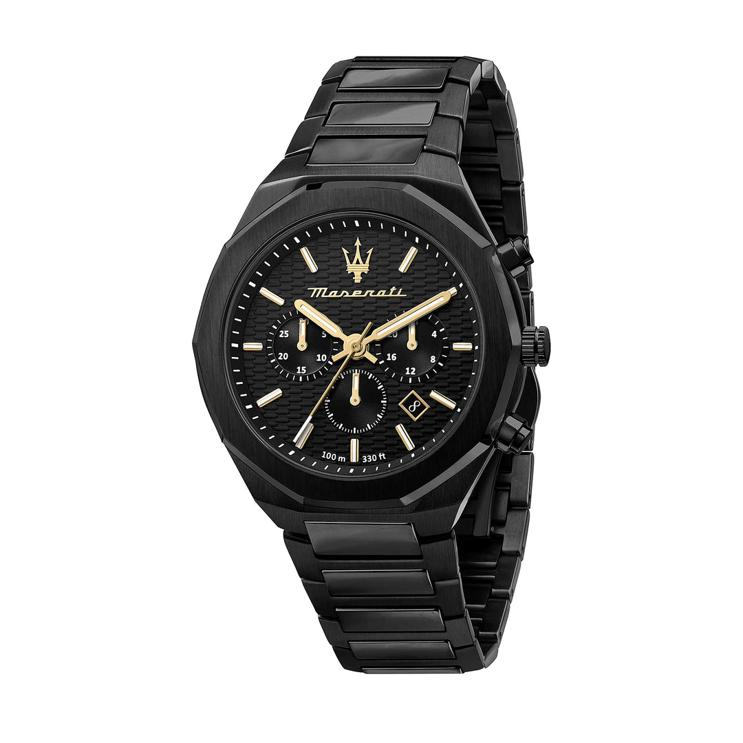 Maserati Stile Chronograph Black Dial Black Men&